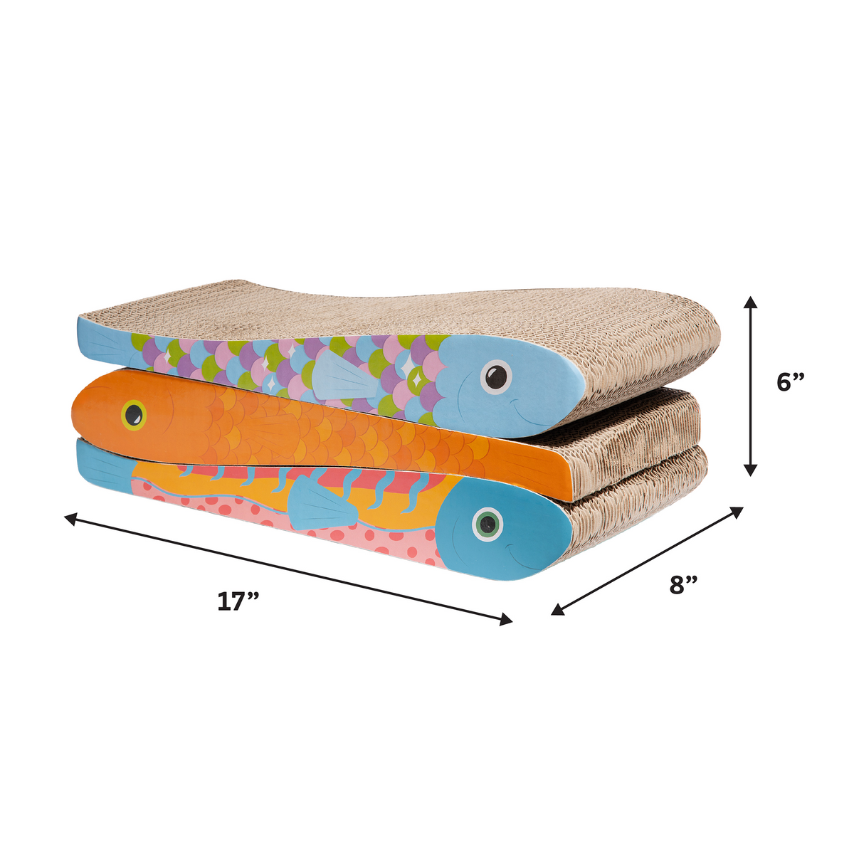 Vibrant Life Fish Cat Scratcher with Catnip, Multicolor, 3 Pack — product image 8