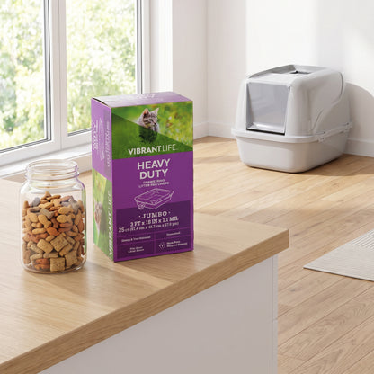 Vibrant Life Heavy Duty Jumbo Drawstring Litter Pan Liners, Unscented, 25 Count — product image 2