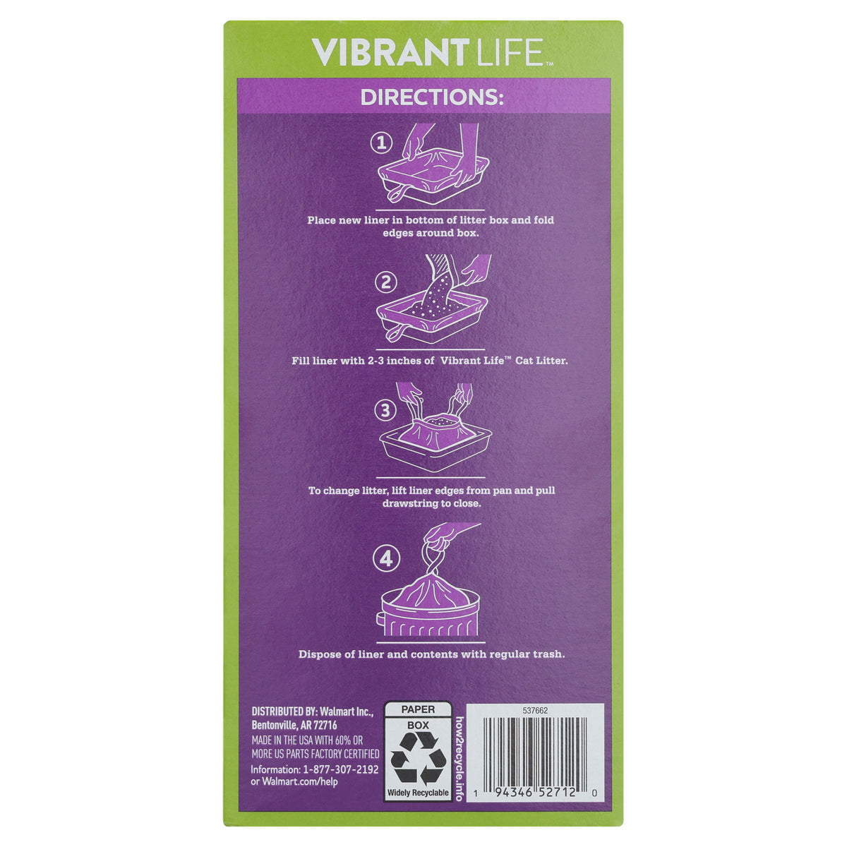 Vibrant Life Heavy Duty Jumbo Drawstring Litter Pan Liners, Unscented, 25 Count — product image 4