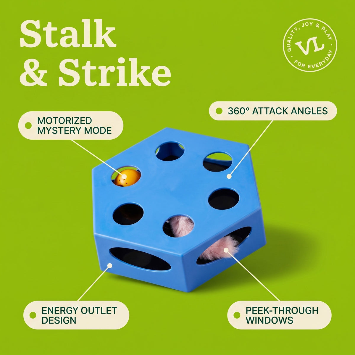 Vibrant Life Hex Maze Electronic Cat Toy, Blue — product image 5