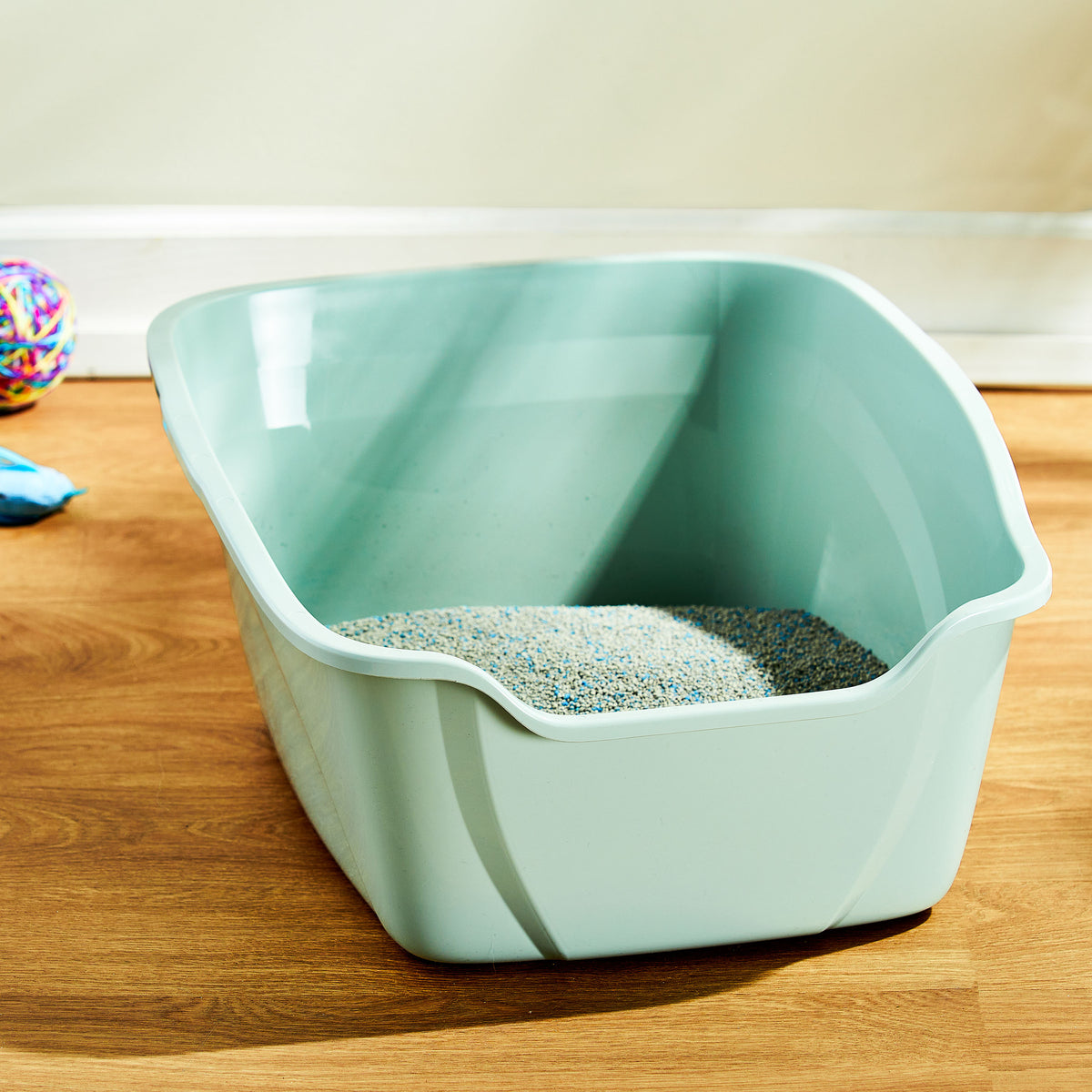 Vibrant Life High-Sided Open Cat Litter Box, XL, Green — product image 2