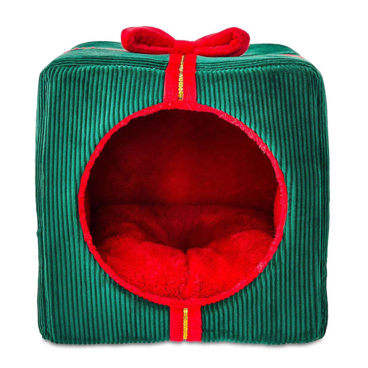 Vibrant Life Holiday Gift Small Pet Bed, Red and Green, 16 in x 15 in x 16 in — product image 2