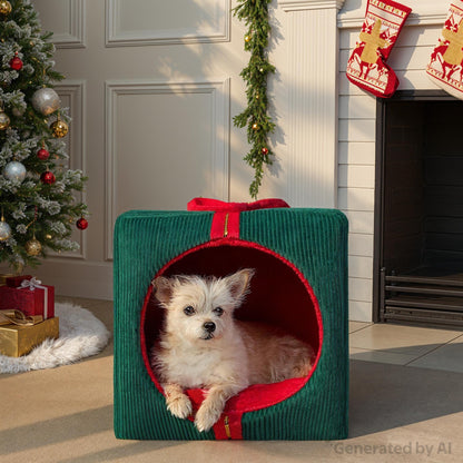 Vibrant Life Holiday Gift Small Pet Bed, Red and Green, 16 in x 15 in x 16 in — product image 5