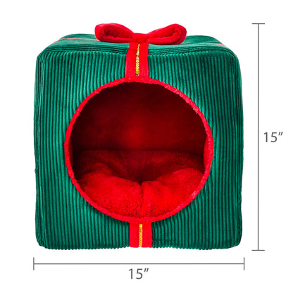 Vibrant Life Holiday Gift Small Pet Bed, Red and Green, 16 in x 15 in x 16 in — product image 6