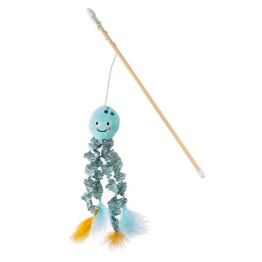 Vibrant Life Jellyfish Teaser Cat Toy with Catnip, 18"