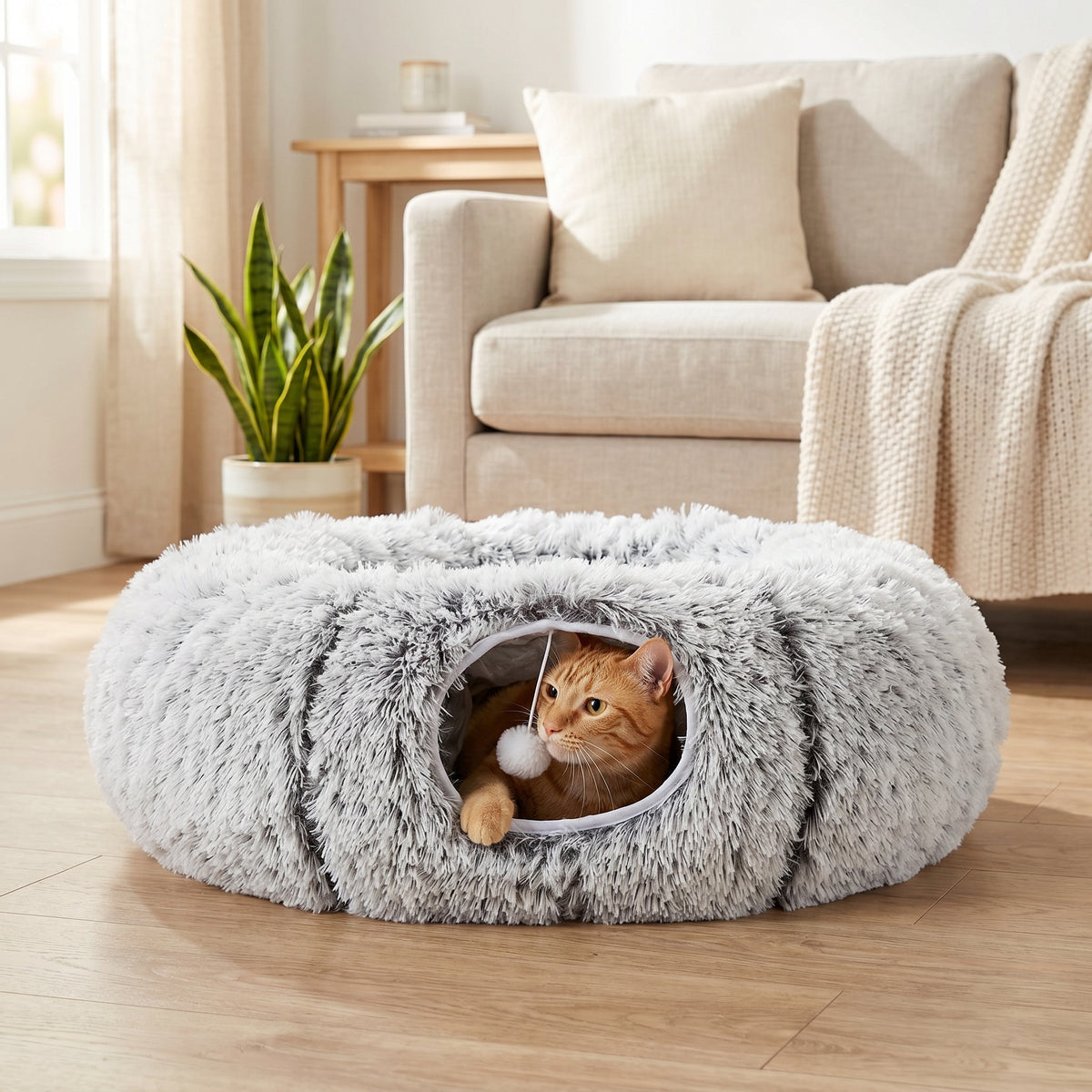 Vibrant Life Multi-Function Cat Tunnel, 32", Gray — product image 3