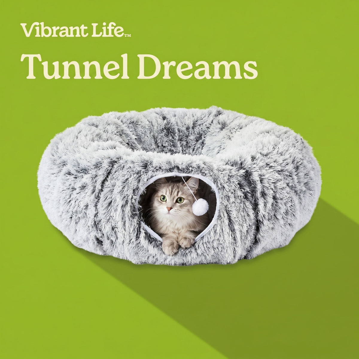 Vibrant Life Multi-Function Cat Tunnel, 32", Gray — product image 4