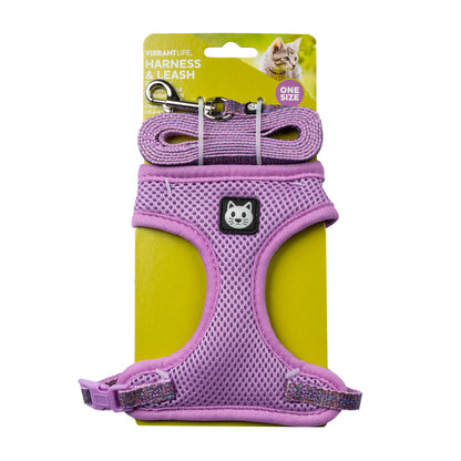 Vibrant Life Purple Sparkle Cat Harness and Leash Set, One Size — product image 6
