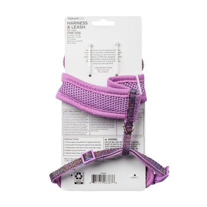 Vibrant Life Purple Sparkle Cat Harness and Leash Set, One Size — product image 7
