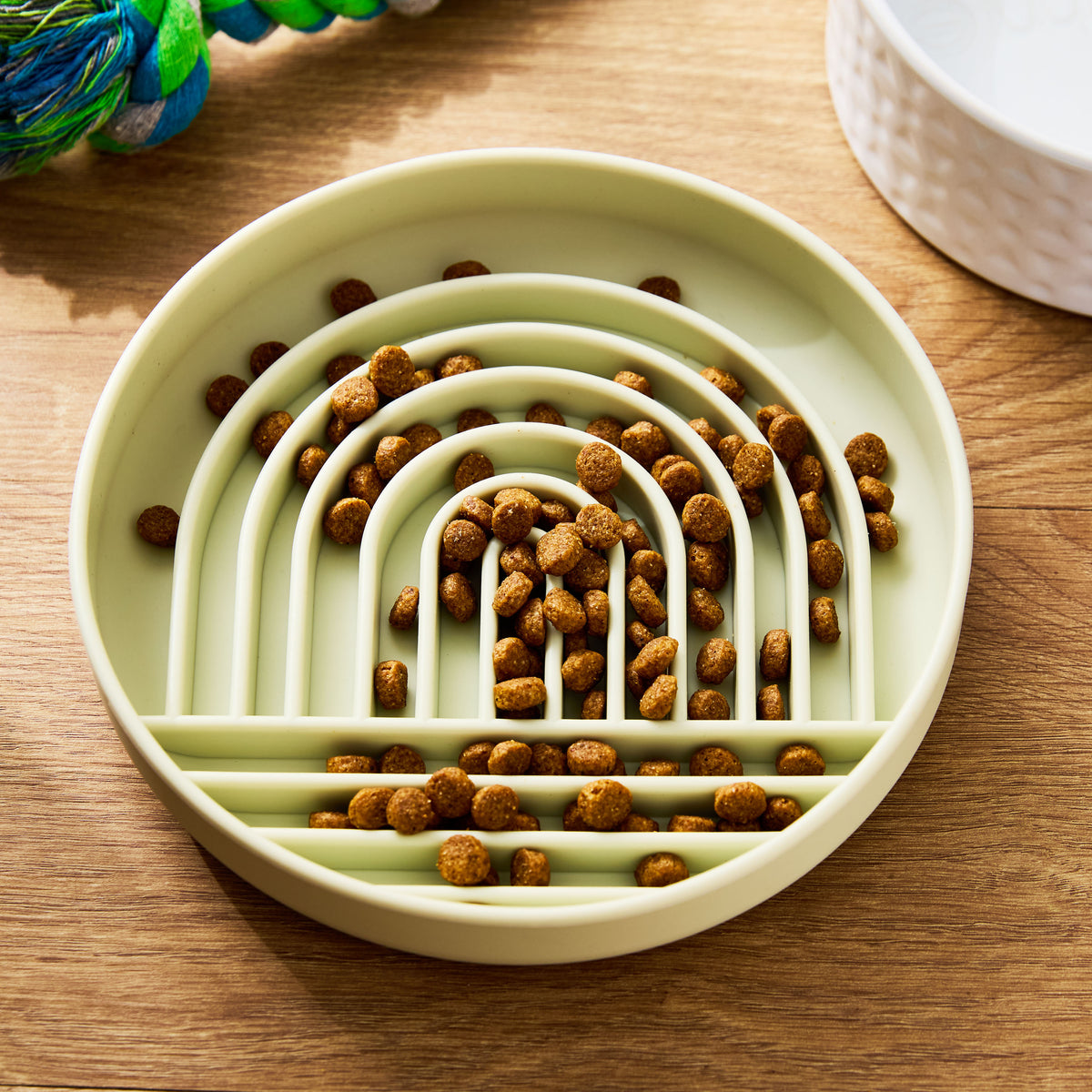Vibrant Life Silicone Slow Feeder Bowl for Pets, Gray Rainbow — product image 2