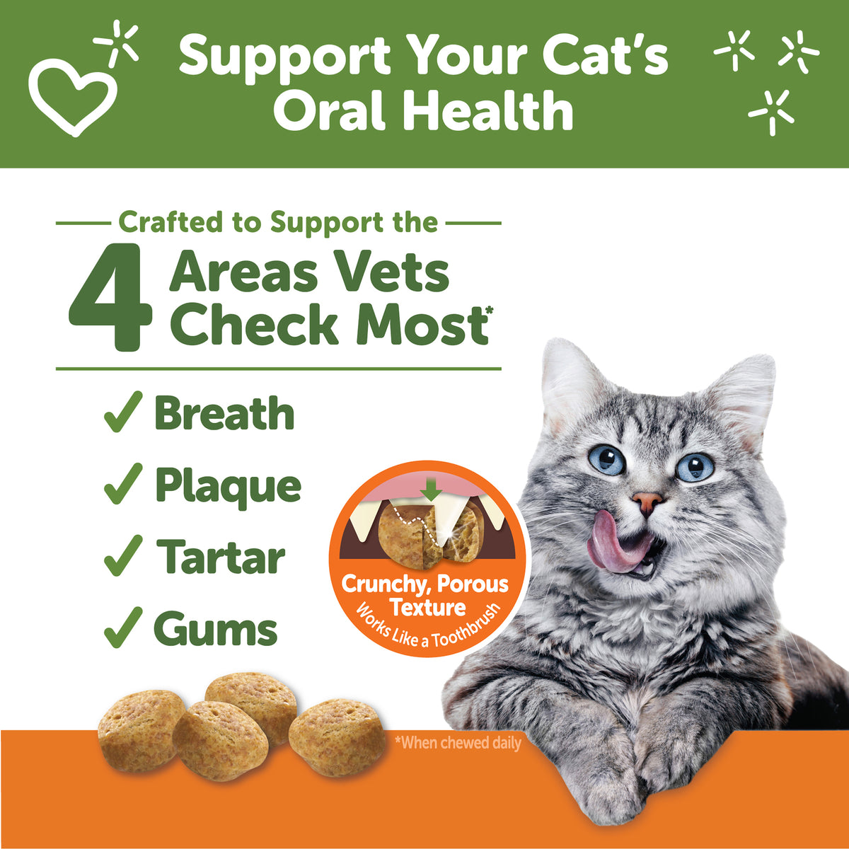 Wellness WHIMZEES Cat Dental Treats, Freshens Breath, Chicken Flavor, 4.5 oz Bag — product image 2