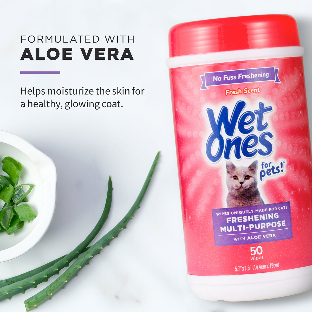 Wet Ones Multipurpose Wipe for Cats - 50 Ct Canister — product image 3