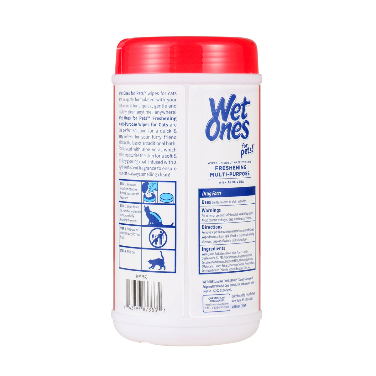 Wet Ones Multipurpose Wipe for Cats - 50 Ct Canister — product image 7