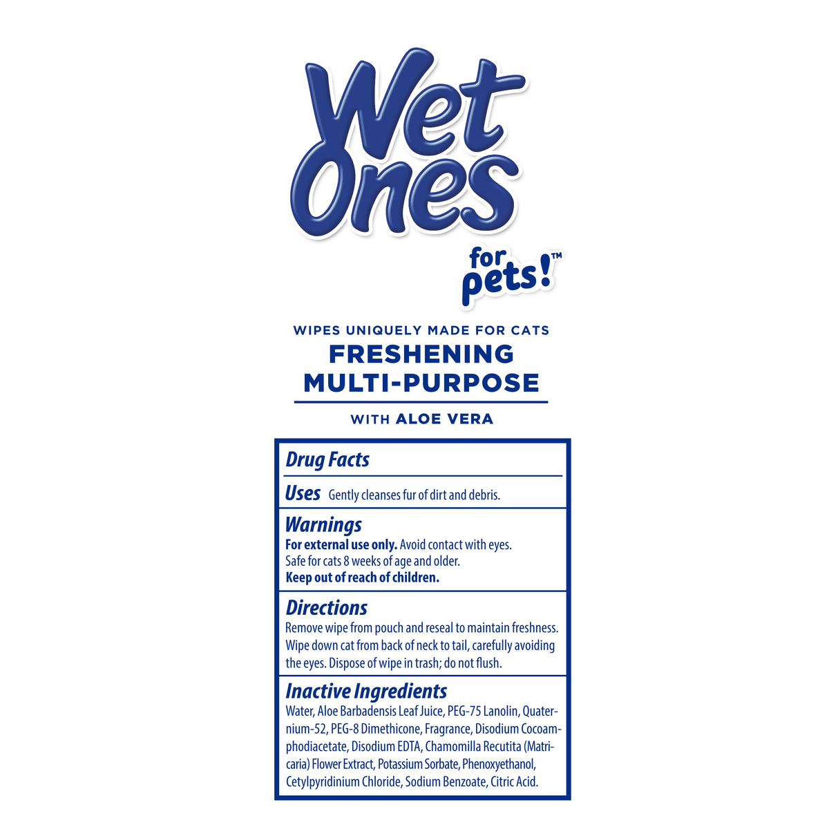 Wet Ones Multipurpose Wipe for Cats - 50 Ct Canister — product image 8