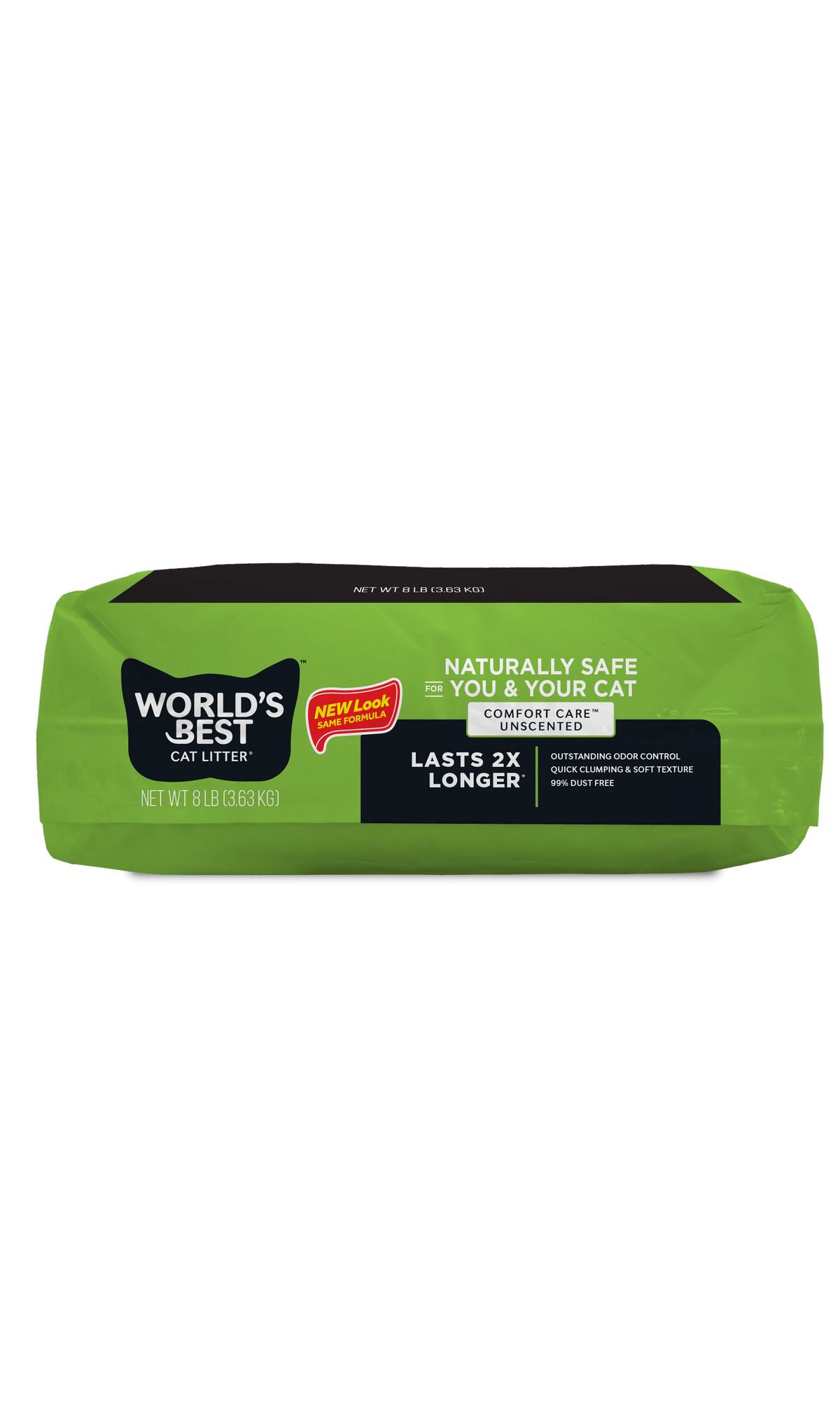 WORLD'S BEST CAT LITTER Comfort Care Unscented - Natural Ingredients, Quick Clumping, Flushable, 99% Dust Free - Long-Lasting Odor Control & Easy Scooping - 8 lb Bag — product image 10