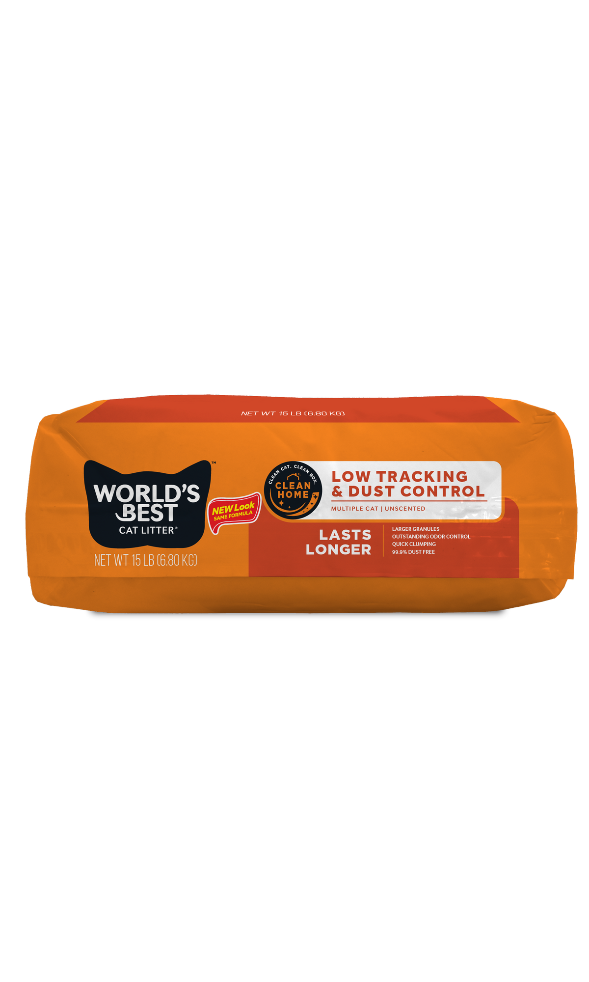 WORLD'S BEST CAT LITTER Low Tracking & Dust Control Multiple Cat Unscented - Natural Ingredients, Quick Clumping, Flushable - Long-Lasting Odor Control & Easy Scooping- 15 lb Bag — product image 10